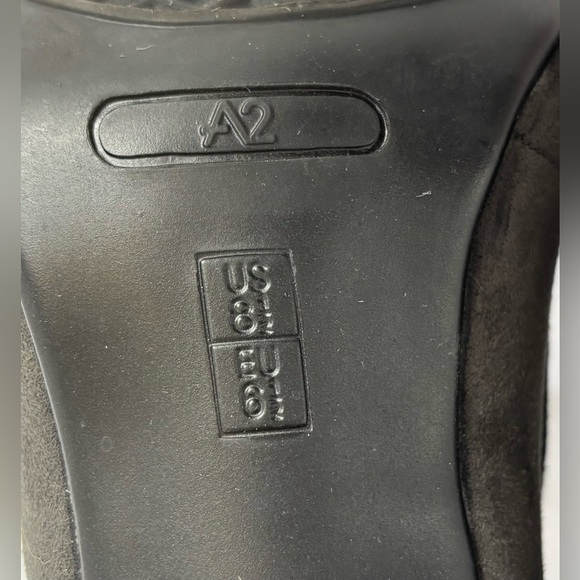 Aerosoles Suede Maryjane Prologue Gray Black Brown Size 8.5 Retro Stacked Heel - Picture 8 of 9